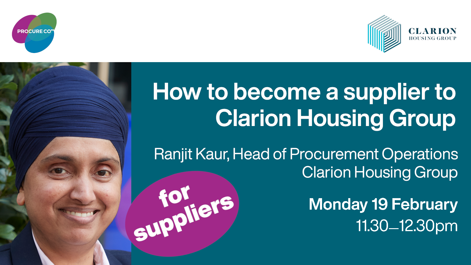 How to a supplier to Clarion Housing Group ProcureCo
