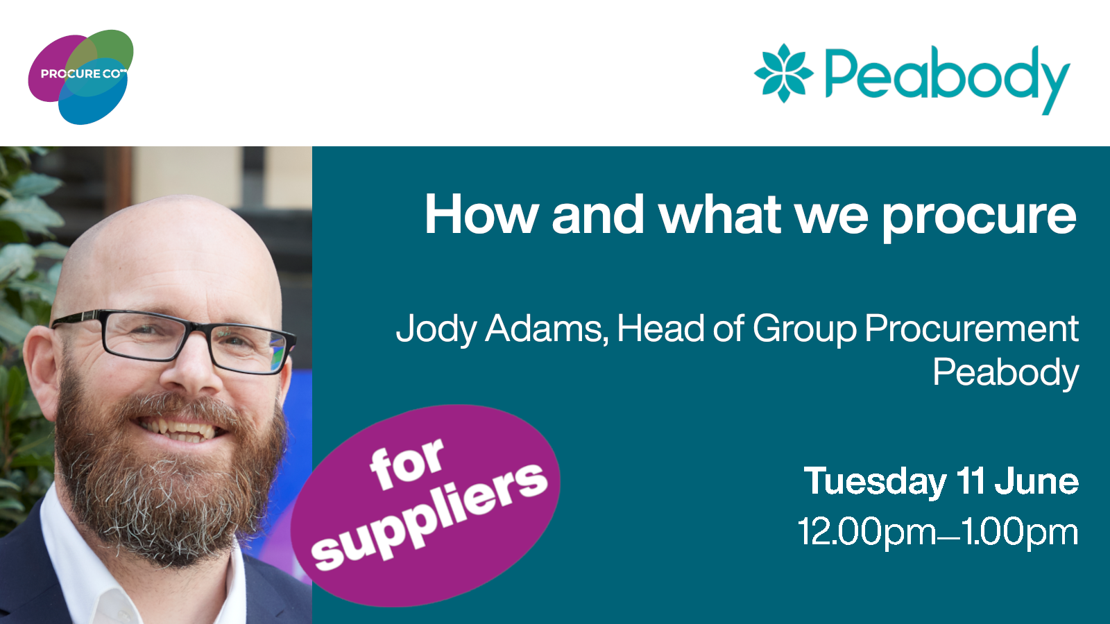 Jody Adams, Head of Group Procurement at Peabody, on 'How and what we procure'